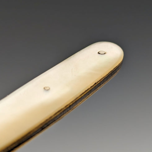 1911 年英國古董白色珍珠手柄純銀刀片小刀 Thomas Marples